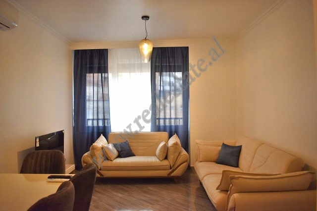 
Two bedroom apartment for rent in Tefta Tashko Koco Street, in the Pazari area in Tirana, Albania.